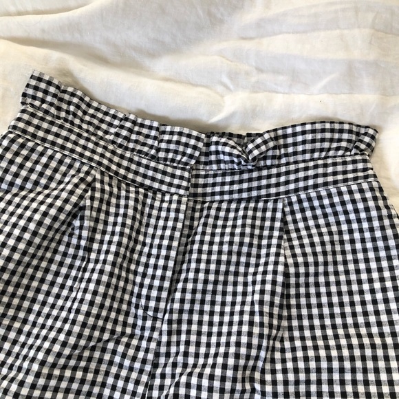 LUSH Black and White Gingham Pants, High-Waist (with ruffle), Size L, NWOT - Picture 4 of 8